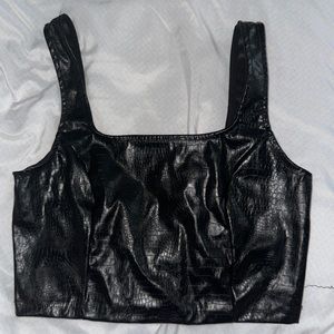 black leather tank top from olive+oak
